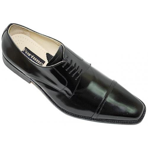 Liberty Black Genuine Leather Shoes #507